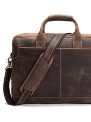 The Welch Briefcase | Vintage Leather Messenger Bag - Brown