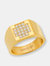 18 Simulated Diamond Studded Statement Ring - Gold