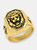18K Gold Plated Lions Head Ring - 18K Gold Plated