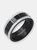 Black Ion Plated Stainless Steel Ring Band
