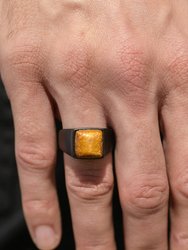 Black Ion Tiger Eye Statement Ring