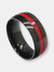 Black & Red Ion Plated Ring Band