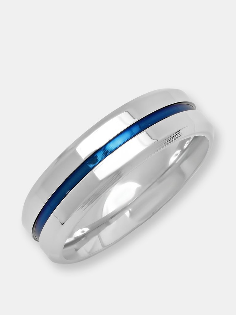 Blue Ion Banded Ring - Blue