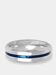 Blue Ion Banded Ring