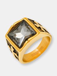 Cross Linear Ring with Simulated Diamond