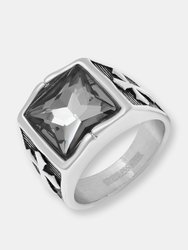 Cross Linear Ring with Simulated Diamond