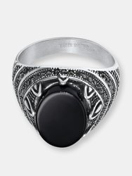 Grey Onyx Statement Ring