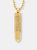 Lords Prayer Bullet Pendant Necklace - Gold