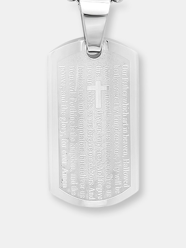 Lords Prayer Pendant Necklace