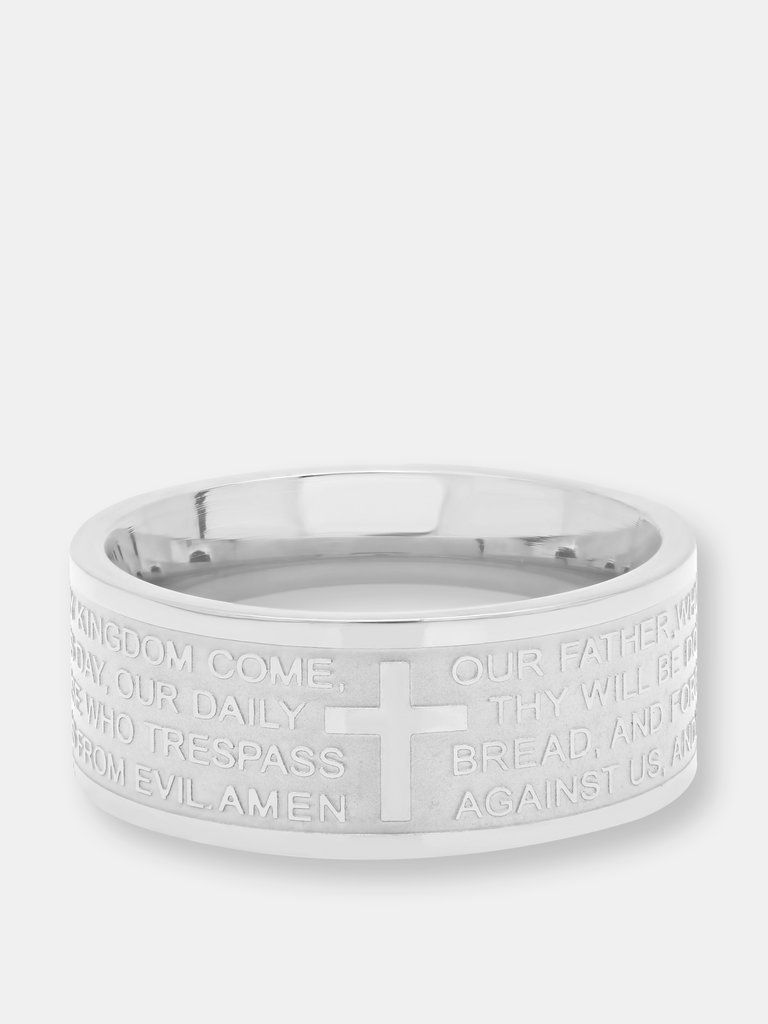 Lords Prayer Stainless Steel Ring