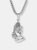 Prayer Hands Pendant Necklace - Silver