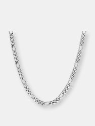 Silver Figaro Wheat Chain Necklace - Silver