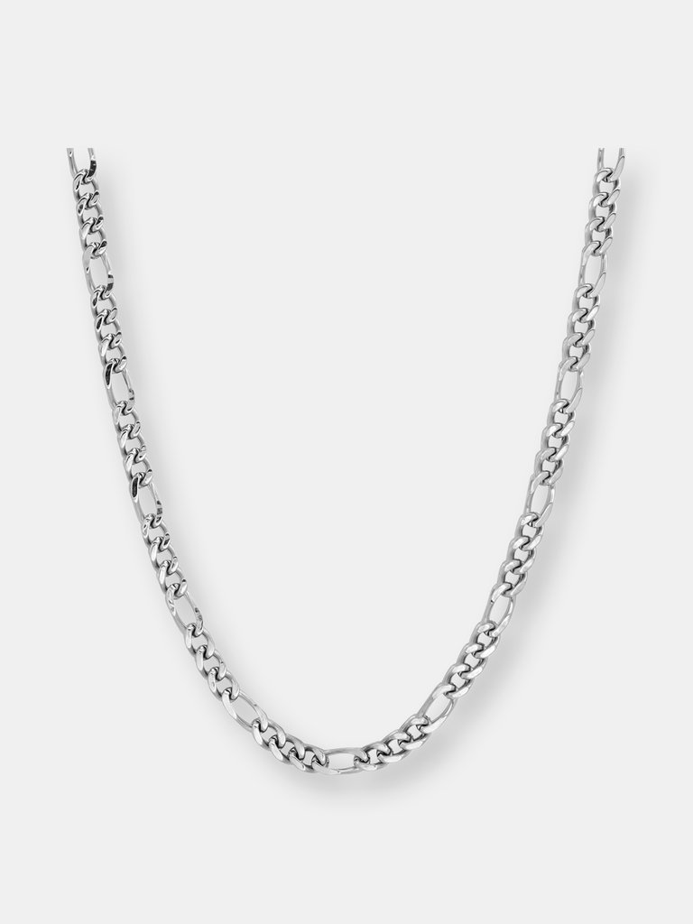 Silver Figaro Wheat Chain Necklace