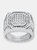 Simulated Diamond Studded Octagon Statement Ring