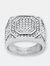 Simulated Diamond Studded Octagon Statement Ring