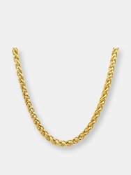 Stainless Steel Wheat Chain Necklace - Gold