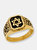 Two Tone Star of David Rustic Statement Ring - 18K Gold Plated