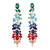 Dynasty Crystal Earring - Gold-Multi