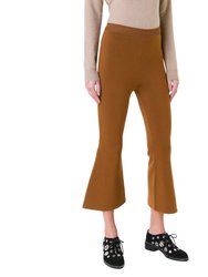 Strong Lines Wool Blend Pants - Umber