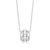 Sterling Silver with 0.20ctw Lab Created Moissanite Eternity Circle Disc Pendant Necklace - White
