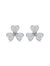 Sterling Silver with 0.25ctw Lab Created Moissanite Blooming Flower Petal Stud Earrings - White