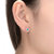 Sterling Silver with 0.50ctw Lab Created Moissanite & Blue Topaz Round Halo Stud Earrings