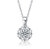 Sterling Silver With 1.25ctw Lab Created Flower Pinwheel Pendant Necklace - Silver