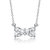 Sterling Silver With 1.50ctw Lab Created Moissanite Bow-Tie Heart Pendant Layering Necklace - Silver