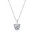 Sterling Silver with 1ct Lab Created Moissanite Heart Solitaire Pendant Necklace - White