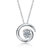 Sterling Silver With 1ct Lab Created Moissanite Open Eternity Circle Swirl Pendant Necklace - Silver