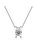 Sterling Silver with 1ct Lab Created Moissanite Round Solitaire Slide Pendant Necklace - White