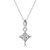 Sterling Silver with 1ctw Lab Created Moissanite Princess Solitaire Pendant Necklace - White