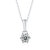 Sterling Silver with 2ct Lab Created Moissanite Round Solitaire Classic Drop Pendant Necklace - White