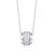 Sterling Silver with .7 ctw. Lab Created Moissanite Triple Row Circular Eternity Pendant Necklace - White