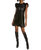 Eyelet Leather Dress - Black