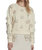 Flower Applique Sweatshirt - White