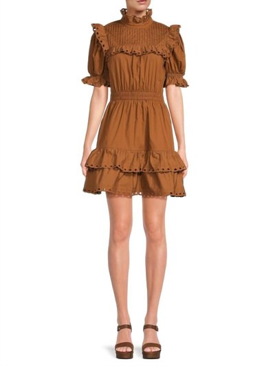 Stellah Lace Trim Puff Sleeve Mini Dress product