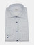 Stenstroms Men's Blue With Black Check Fitted Body Shirt Dress - White with blue flower