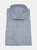 Stenstroms Men's Blue With Black Check Fitted Body Shirt Dress - Blue with black check