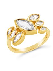 Anatasia Elongated CZ Ring - Gold