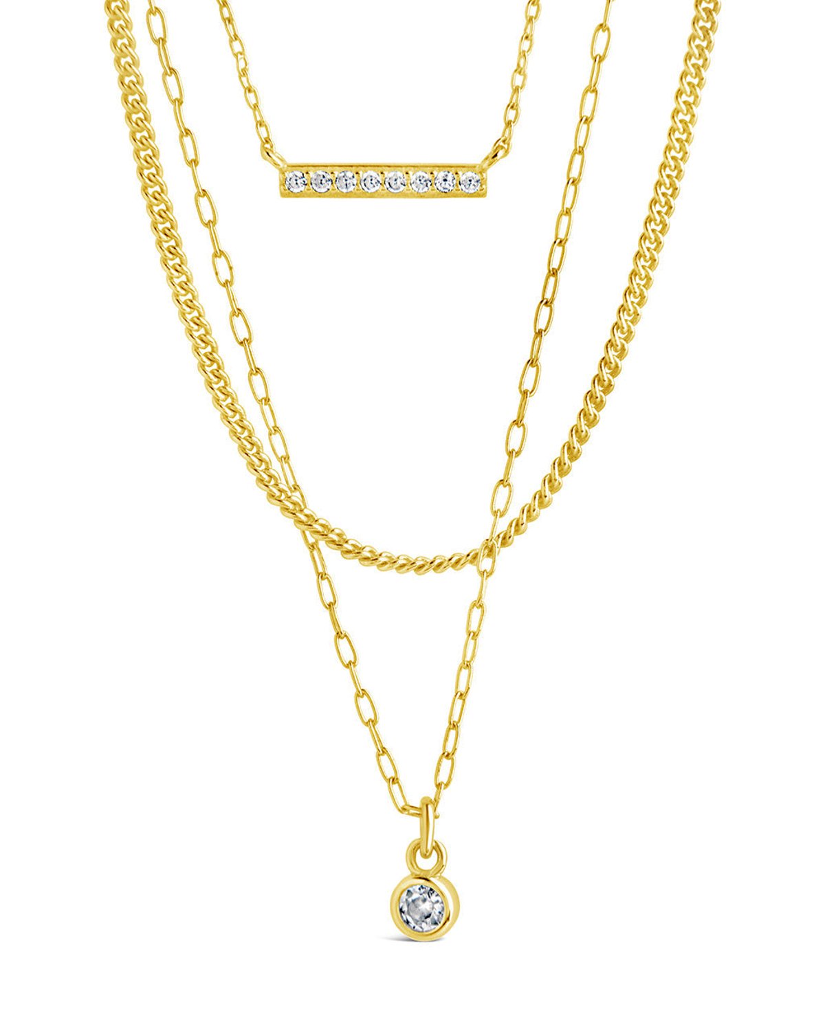 Sterling Forever Women's Larisa Layered Chain Necklace - Goldtone