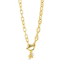 Ava Pearl & Burst Toggle Chain Necklace