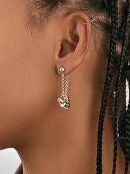 Beaded Medallion Chain Studs