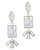 Bella Square & Oval CZ Drop Earrings