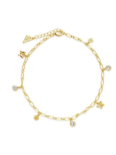 Sterling Forever Butterfly and Blossom Anklet product