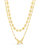 Butterfly & Daisy Chain Layered Necklace - Gold