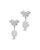 Butterfly & Pearl Stud Earrings - Silver