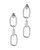 Carabiner Lock Link Drop Earrings - Silver