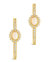 Carina CZ Studded Opal Hoop Earrings