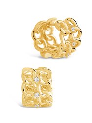 Carleene Huggie Hoops - Gold